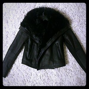 Vince Genuine Lamb Shearling Leather Coat